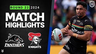 NRL 2024  Panthers v Knights  Match Highlights [upl. by Bentlee]