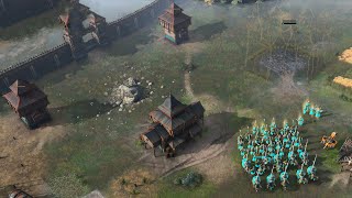 Age of Empires 4  4v4 UNSTOPPABLE INVASION  Multiplayer Gameplay [upl. by Fannie]