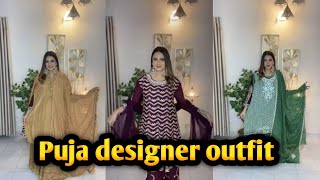 Puja designer outfit collection  Bengal Vibes flat 30 discount [upl. by Fendig]