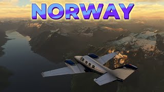 Scenic flight in Norway  Piston Duke by Black Square [upl. by Adianez571]