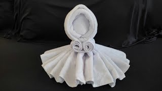 How to Make Towel Princess  Towel folding art  Towel folding origami [upl. by Sessylu912]