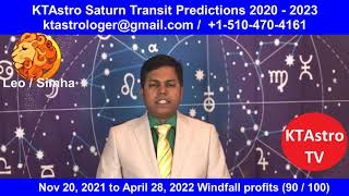 Leo  Simha Rasi  Saturn Transit 2020  2023 Predictions [upl. by Ainat]