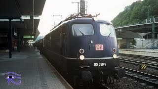 Hbf KoblenzBf Ehrenbreitstein DB Eisenbahnalltag August 1996 mit 110 103 ua [upl. by Ciaphus]