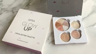 Ofra Glow Up Highlighter Palette Swatches [upl. by Vladamar]