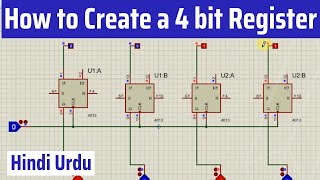 How to create a 4bit register using d flip flop  What is clock pulse  How to enable flipflops [upl. by Nahsez24]