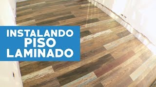 Cómo instalar un piso laminado con terminación vintage [upl. by Farleigh]