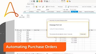 Automate the PO process in SAP with this bot and Automation 360 [upl. by Norok]