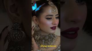 beautiful bridal makeuo and bridal hairstyle  asoka makeup trends  shortsmeenakshi trending [upl. by Yllas536]