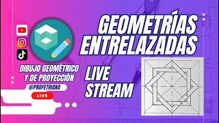 Figuras geométricas entrelazadas dibujotécnico [upl. by Ahsimek]