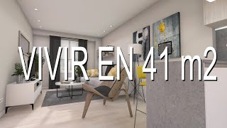 VIVIR EN 41 m2 Un apartamento moderno y luminoso [upl. by Nahc]