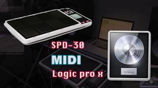 Roland SPD30 Octapad as a MIDI Logic Pro by Dhum [upl. by Adil358]