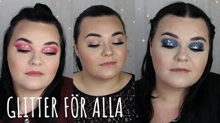 GLITTER FÖR NYBÖRJARE  Tre enkla glitter ögonsminkningar ✨ [upl. by Anahsit]