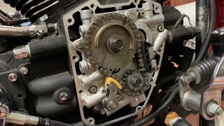 Harley Davidson Twin Cam Cam Chain Tensioner Shoe Replacement WITHOUT the Inner tensioner tool [upl. by Aikemal]