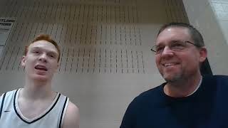 Noblesville senior Aaron Fine after Millers 7141 win over Guerin Catholic [upl. by Anana]