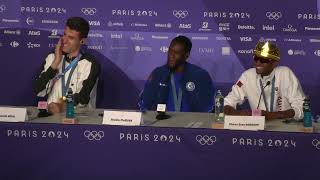 Hamish Kerr wins High Jump JumpOff In Paris Press Conference [upl. by Ardnazxela]