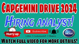 Capgemini Off Campus Drive for 2025 Batch – Hiring Process Eligibility Criteria and Test Pattern [upl. by Htennek]