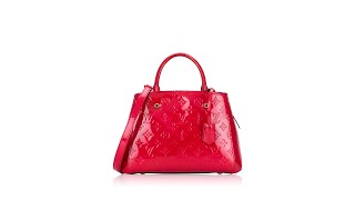 Louis Vuitton Monogram Vernis Montaigne BB Indian Rose [upl. by Kolosick]