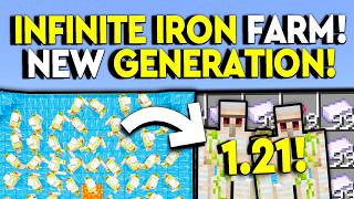 BEST INFINITE IRON FARM 121 Minecraft Bedrock  MCPEXboxPS4Nintendo SwitchWindows 10 [upl. by Hofmann]