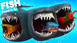 3 HEADED BLOOP vs PREHISTORIC PROGNATHADON  Feed amp Grow Fish [upl. by Drusus]