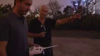 Walkera QR X800 FPV Night shot on Zhujiang with aerial photography [upl. by Leryt]