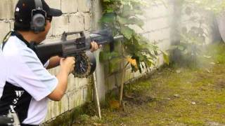 Test shots with the USAS12 Automatic Shotgun [upl. by Ettenad98]