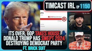 GOP WINS HOUSE Decision Desk CALLS IT Trump SWEPT 2024 NUKING Democrats wBrick Suit  Timcast IRL [upl. by Siravaj]