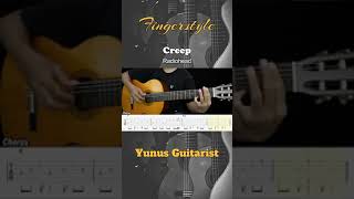 Creep – Radiohead  Fingerstyle Guitar Tutorial  TAB amp Lyrics fingerstyle [upl. by Mavis]