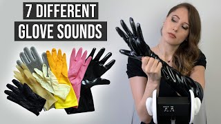 7 ASMR Glove Sounds – No Talking Latex Surgical Rubber Faux Leather Silk Silicone [upl. by Naenaj]