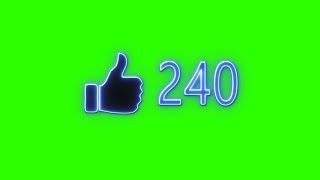 Likes Counter 2  Green Screen  Chroma Key [upl. by Stelmach]