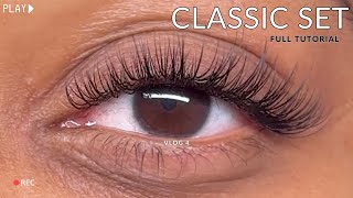 Full Classic Eyelash Extension Tutorial  BEST Techniques for Beginners  VERY DETAILED [upl. by Llirrem424]