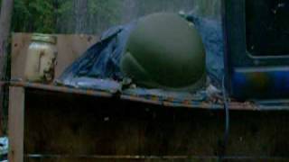 Army Issue Kevlar Helmet VS 8x56r Steyr M95 [upl. by Weinman]