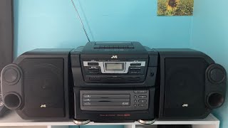 1998 JVC 3Piece Boombox PCXC8 From the Thrift Store Initial Checkout [upl. by Savory308]