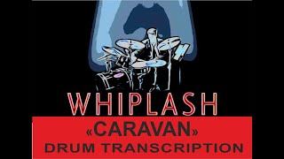 Whiplash  Caravan  Drum Transcription  Drum Sheet Music PDF [upl. by Genesa]