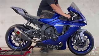 Yamaha YzfR1 2020 Exhaust sound Akrapovic Gp  Ypipe taitanuim [upl. by Yllier]