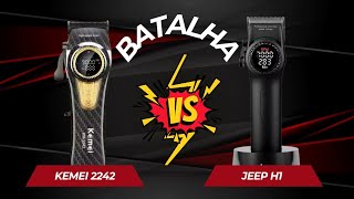 Kemei 2242 VS Jeep H1 Batalha épica comparativo detalhado kemei barbershop barbers barberlife [upl. by Garratt608]