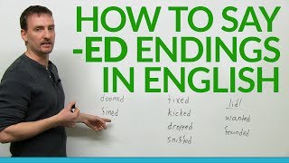 How to say ed endings in English [upl. by Hertzog]