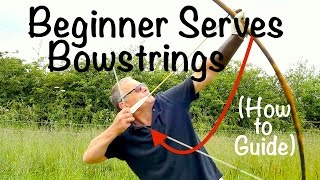 How to Centre Serve a Longbow String Beginner serves bowstrings How to do it guide [upl. by Staal]