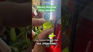 Natural Moldavite Silver Pendent mob 8103655883 moldavite gemstone mahakal ujjain crystals [upl. by Balf257]