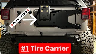 THE BEST Tire Carrier For Jeep Wrangler JK MUST HAVE MOD [upl. by Seiden]