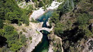 Via Ferrata du Pont du Diable Thueyts Ardeche France August 2020 [upl. by Ylra]