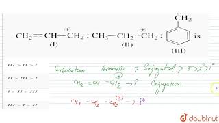 The order of stability of the following carbocation [upl. by Whitby]