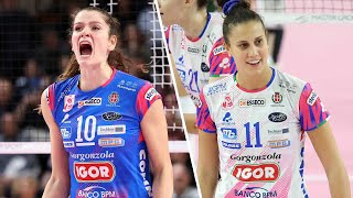 CHIRICHELLA amp DANESI SUPER MIDDLEBLOCKERS OF NOVARA in Novara Bergamo  Lega Volley Femminile [upl. by Analihp]