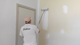 How to paint walls How to paint a wall using a roller Best Technique [upl. by Norrahc]