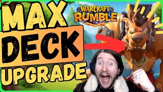 MAX UPGRADE HOGGER DECK Beat Red Level PvE Dungeons  Warcraft Rumble Best Decks [upl. by Gena]