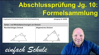 Abschlussprüfung 2024 Formelsammlung Niedersachsen  Erläuterungen und Tipps [upl. by Sorcha]