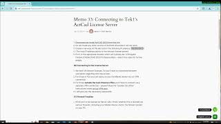 How to connect to ActCads License Server at Tek1 [upl. by Dajma]