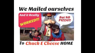 I Mailed myself in a box to Chuck E Cheese Home and it WORKED Pizza Time Theater Ryans World [upl. by Gnivri241]