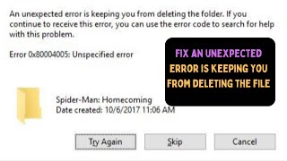 How to Fix An Unexpected Error Is Keeping You From Deleting The Folder on Windows 11 [upl. by Jea196]