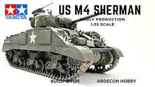 US Medium Tank M4 Sherman 135 scale model ki build [upl. by Kosiur685]