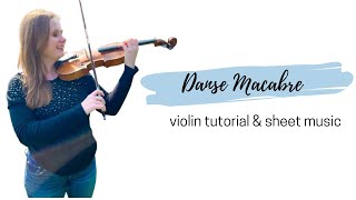 Danse Macabre Violin Tutorial amp Sheet Music [upl. by Albur987]